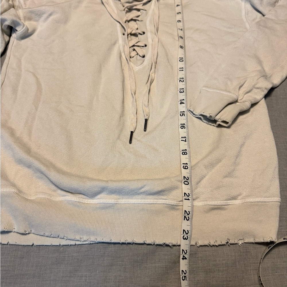n:PHILANTHROPY Lace-Up Beige Sweater - Picture 8 of 8